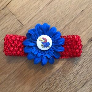 Rock chalk jay hawk infant headband
